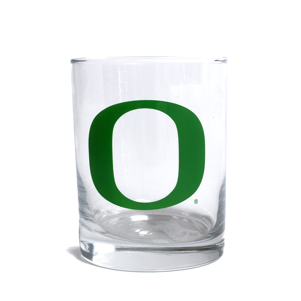 Classic Oregon O, RFSJ, Inc., Green, Cocktails & Wine, Glass, Home & Auto, 14 ounce, Rocks glass, 714697